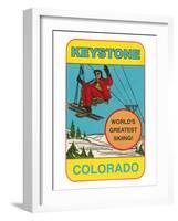 Keystone, Colorado, Label-null-Framed Art Print