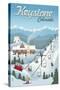 Keystone, Colorado - Retro Ski Resort-Lantern Press-Stretched Canvas