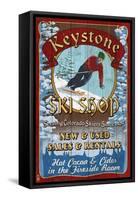 Keystone, Colorado - Ski Shop Vintage Sign-Lantern Press-Framed Stretched Canvas