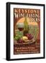 Keystone, Colorado - Wine Tasting Vintage Sign-Lantern Press-Framed Art Print