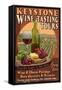Keystone, Colorado - Wine Tasting Vintage Sign-Lantern Press-Framed Stretched Canvas