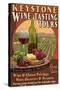 Keystone, Colorado - Wine Tasting Vintage Sign-Lantern Press-Stretched Canvas