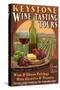 Keystone, Colorado - Wine Tasting Vintage Sign-Lantern Press-Stretched Canvas