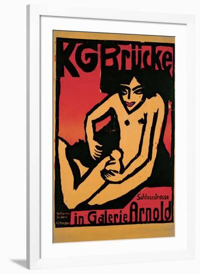 KG Brcke Poster-Ernst Ludwig Kirchner-Framed Giclee Print