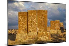 Khachkars at Noratus Cemetery, Lake Seven, Armenia, Central Asia, Asia-Jane Sweeney-Mounted Photographic Print