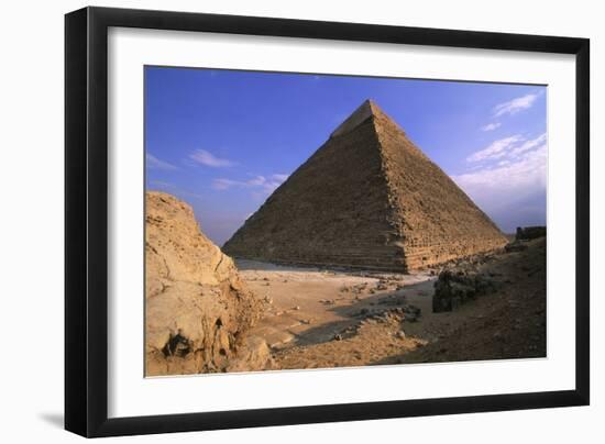 Khafre's Pyramid-null-Framed Art Print