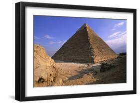 Khafre's Pyramid-null-Framed Art Print