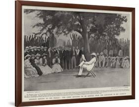 Khama's Return to His People, the Chief Replying to an Address from the Europeans in His Country-Joseph Nash-Framed Giclee Print