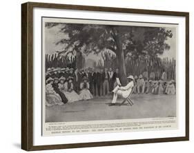 Khama's Return to His People, the Chief Replying to an Address from the Europeans in His Country-Joseph Nash-Framed Giclee Print