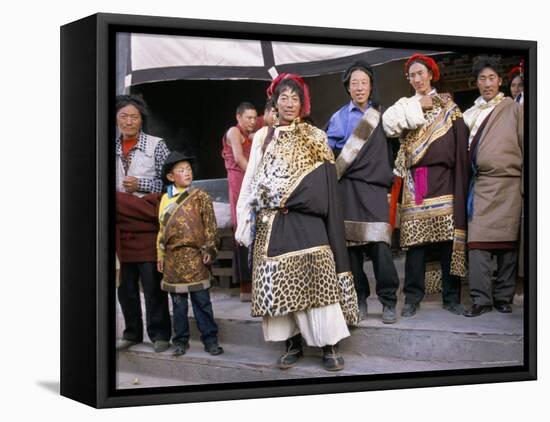 Khampas, Qamdo Monastery, Tibet, China-Occidor Ltd-Framed Stretched Canvas