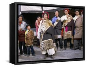 Khampas, Qamdo Monastery, Tibet, China-Occidor Ltd-Framed Stretched Canvas