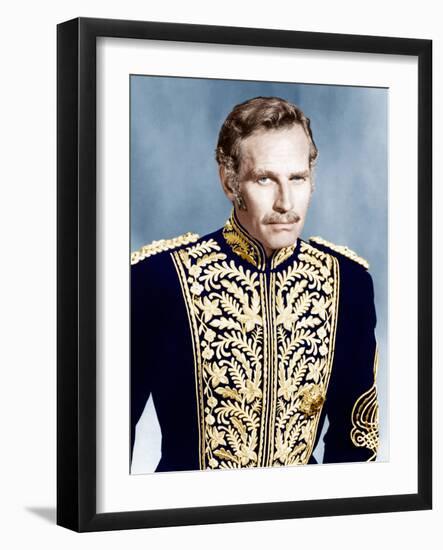 Khartoum, Charlton Heston, 1966-null-Framed Photo