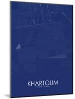 Khartoum, Sudan Blue Map-null-Mounted Poster
