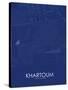 Khartoum, Sudan Blue Map-null-Stretched Canvas