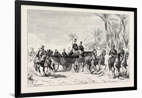 Khedive Ismail's Country Drive, Egypt, 1879-null-Framed Giclee Print