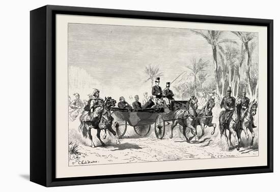 Khedive Ismail's Country Drive, Egypt, 1879-null-Framed Stretched Canvas