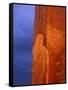 Khentii Province, Sunrise on a Carved Obelisk Dedicated to Genghis Khan, Mongolia-Paul Harris-Framed Stretched Canvas