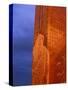 Khentii Province, Sunrise on a Carved Obelisk Dedicated to Genghis Khan, Mongolia-Paul Harris-Stretched Canvas