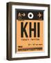 KHI Karachi Luggage Tag I-NaxArt-Framed Art Print