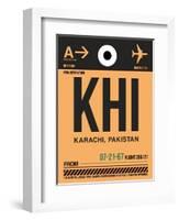 KHI Karachi Luggage Tag I-NaxArt-Framed Art Print