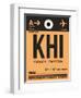 KHI Karachi Luggage Tag I-NaxArt-Framed Art Print