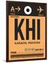 KHI Karachi Luggage Tag I-NaxArt-Framed Art Print