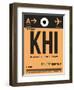 KHI Karachi Luggage Tag I-NaxArt-Framed Art Print