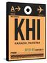 KHI Karachi Luggage Tag I-NaxArt-Framed Stretched Canvas