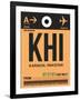 KHI Karachi Luggage Tag I-NaxArt-Framed Art Print