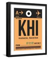 KHI Karachi Luggage Tag I-NaxArt-Framed Art Print
