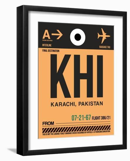 KHI Karachi Luggage Tag I-NaxArt-Framed Art Print