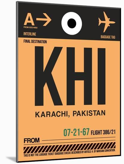 KHI Karachi Luggage Tag I-NaxArt-Mounted Art Print