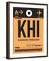 KHI Karachi Luggage Tag I-NaxArt-Framed Art Print