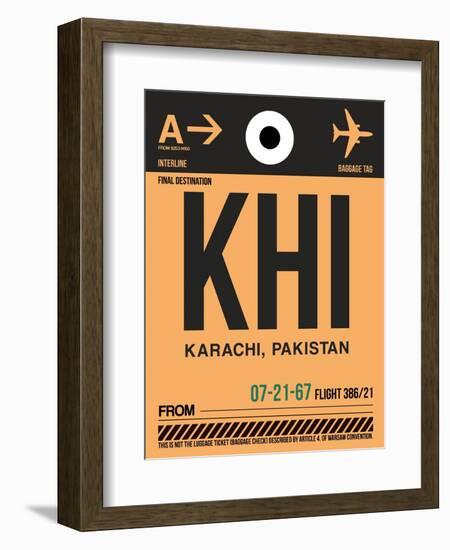KHI Karachi Luggage Tag I-NaxArt-Framed Premium Giclee Print