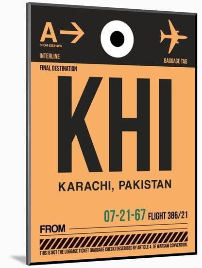 KHI Karachi Luggage Tag I-NaxArt-Mounted Premium Giclee Print