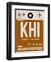 KHI Karachi Luggage Tag II-NaxArt-Framed Art Print