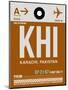 KHI Karachi Luggage Tag II-NaxArt-Mounted Art Print