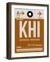 KHI Karachi Luggage Tag II-NaxArt-Framed Art Print