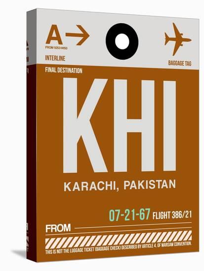 KHI Karachi Luggage Tag II-NaxArt-Stretched Canvas