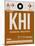 KHI Karachi Luggage Tag II-NaxArt-Mounted Art Print