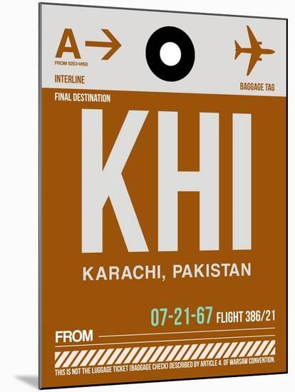 KHI Karachi Luggage Tag II-NaxArt-Mounted Art Print