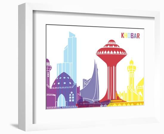 Khobar Skyline Pop-paulrommer-Framed Art Print