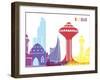 Khobar Skyline Pop-paulrommer-Framed Art Print