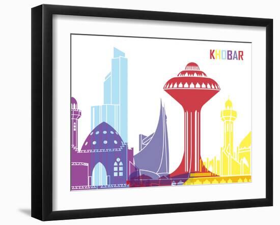 Khobar Skyline Pop-paulrommer-Framed Art Print