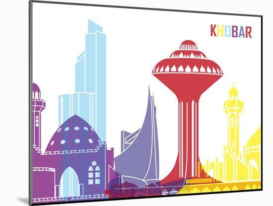 Khobar Skyline Pop-paulrommer-Mounted Art Print