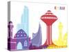 Khobar Skyline Pop-paulrommer-Stretched Canvas