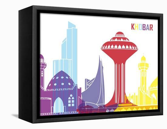 Khobar Skyline Pop-paulrommer-Framed Stretched Canvas