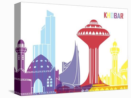 Khobar Skyline Pop-paulrommer-Stretched Canvas