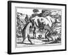 Khoikhois Milking Cows and Making Butter, South Africa, 18th Century-null-Framed Giclee Print