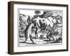 Khoikhois Milking Cows and Making Butter, South Africa, 18th Century-null-Framed Giclee Print